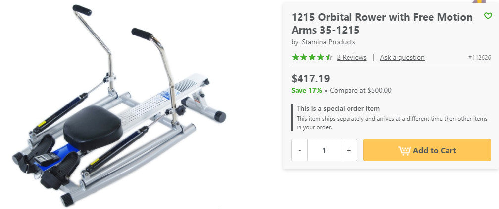 Stamina 35-1215 Orbital Rowing Machine (6823362658487)
